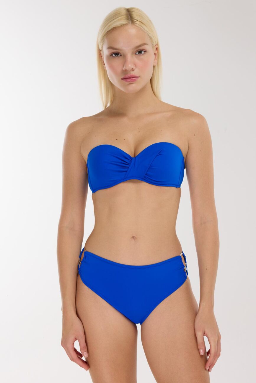 Ayyıldız 3404 Saks Straplez Bikini Takımı