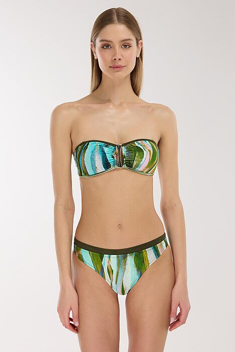 Ayyıldız 5612 Yeşil Straplez Bikini Takımı - AYYILDIZ